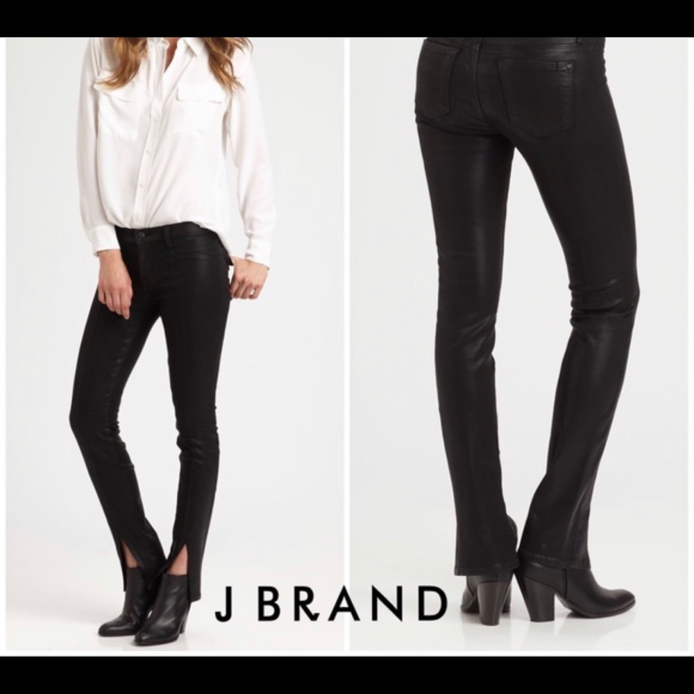 J Brand Vera Coated Skinny Jeans